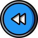 audio, media, media player, music, rewind, video player svg vector icon