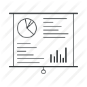 analytics, blackboard, conference, powerpoint, presentation, statistics, training icon