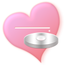 heart,cd,disc,disk,save,valentine,love icon