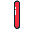 l, letter, lowercase, red svg vector icon