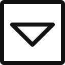 arrow, arrow down, arrow square, down, square, stroke arrow svg vector icon