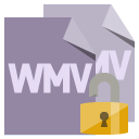 file,format,wmv,lock,open icon