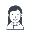 avatar, casual, female, girl, person, user svg vector icon