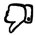 dislike, hand-drawn, karma, minus, unlike svg vector icon