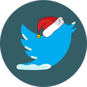 christmas, snow, social, twitter icon