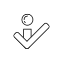 check, linkedin, professional finder, profinder svg vector icon