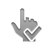 hand,point,checkmark icon