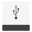 hdd, usb, white icon