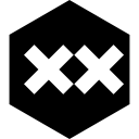 animexx, hexagon, media, social svg vector icon