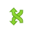 arrow, cross, left icon