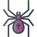cross, poison, spider svg vector icon