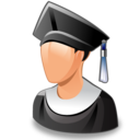 graduated, man, student, user icon