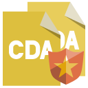 file,format,cda,shield icon