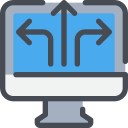 arrow, business, computer, solution, technology svg vector icon