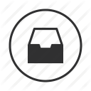 archive, audio, box, catalog, catalogue, library, media icon