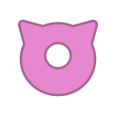 android, bot, eye, pink, points, round, virus svg vector icon