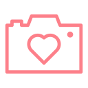 camera, dating, heart, love, valentine, wedding svg vector icon