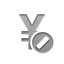 currency,sign,yen,cancel icon