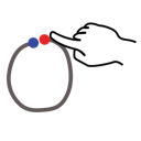 gestureworks, number, stroke, zero icon