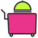 cart, food, gastronomy, holiday, hotel, transport, travel svg vector icon