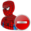 spiderman,delete,hero,cartoon,del,remove icon