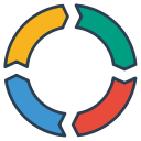 analytics, business, cycle, deming, management, pdca, planning svg vector icon
