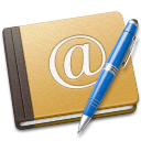 address, blue, book, old, school icon