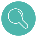 circle, content, edit, line, magnifying glass, search svg vector icon