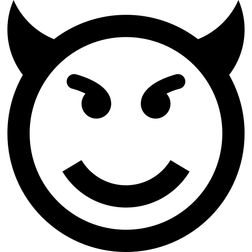 Evil svg vector icon