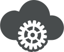 cloud, cog, control, customize, gear, options, preferences svg vector icon