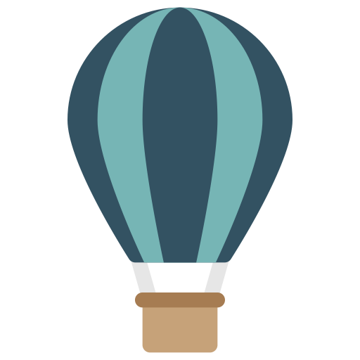 Transportation Color Air Baloon svg vector icon