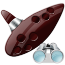 ocarina,search,instrument,find,seek icon