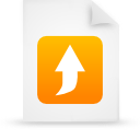 document, file, orange, paper icon