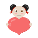 asian, girl, kid, mother's day, mothers day svg vector icon