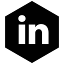linkedin, six svg vector icon