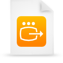 document, file, orange, paper icon
