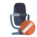 radio,microphone,cancel icon