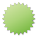 label,green icon