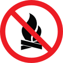 fire, flame, forbidden, prohibition svg vector icon