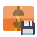 disconnect,vertical,diskette icon