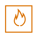 element, fire, square svg vector icon