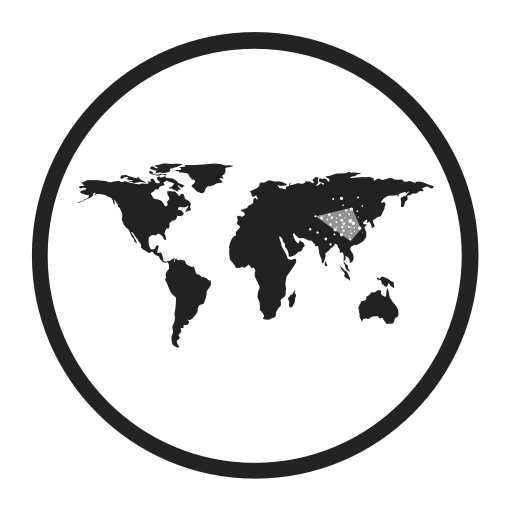 World Circle Map svg vector icon