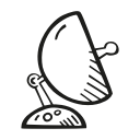 astronomy, dish, satellite, space svg vector icon