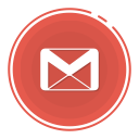gmail circle , gmail , gradient , social media svg vector icon