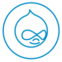 circles, cms, contents, drupal, line, neon, social svg vector icon