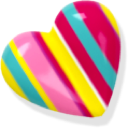 heart, love, striped icon