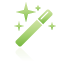 green, magic, wand icon