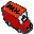 little,red,mail,truck,envelop,message,email,letter,transport,automobile,transportation,vehicle icon