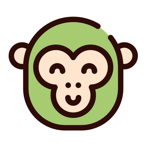 Monkey svg vector icon