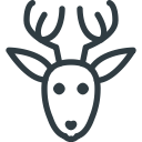 animal, christmas, deer, rudolf svg vector icon